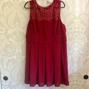 ModCloth Red Embroidered Dress NWT